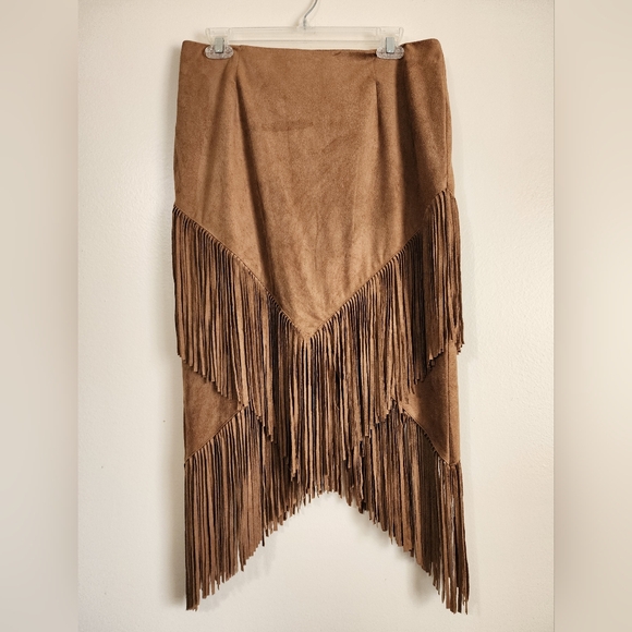 Chico's Dresses & Skirts - Brown Fringe Skirt
